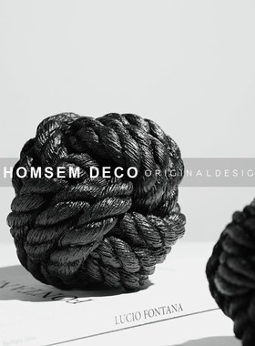 从上简约创d意树脂麻球团玄关柜摆件样板间书房客厅电视柜软装饰