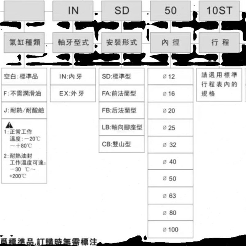 聚帆君帆气缸JIA-G-IN-EX-SD-50-63-80-10-15 20-25-30-35-40/ST