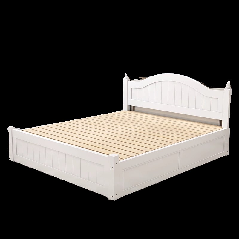 实木储物床收纳床高箱床现代简约欧式床小户型单人床双人床气压床