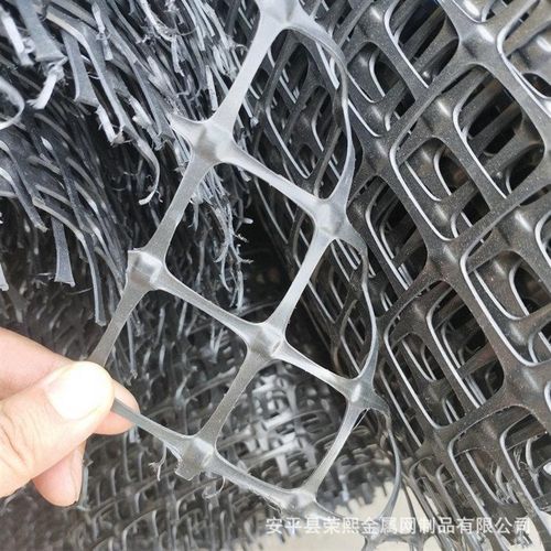 土工格栅黑色方格塑料网黑色隔离防护网圈地养殖网
