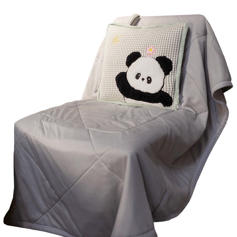 夏季冰丝抱枕被子两用办公室折叠午睡枕头二合一沙发汽车靠枕车载