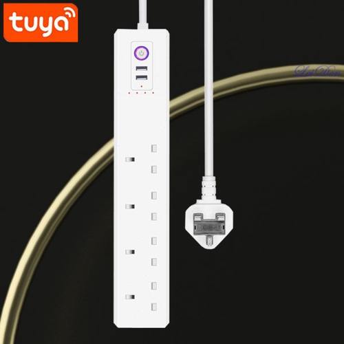 Tuya涂鸦智能插座英规USB快充带线排插独立手机控制定时远程语音