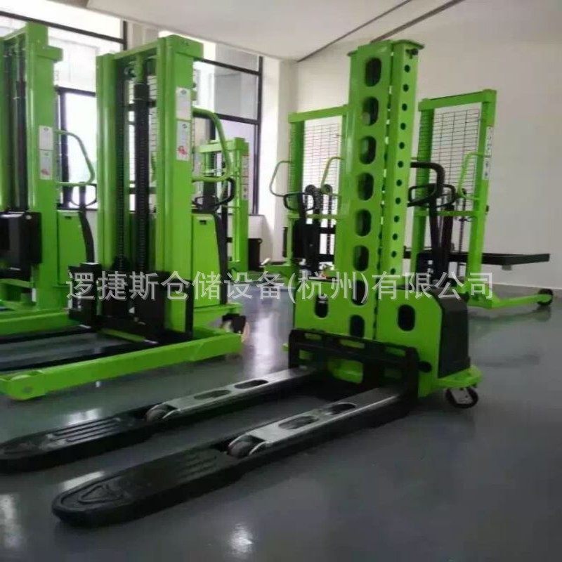 便捷式堆高车1吨随车走电动叉车电动自体升高车装卸货自提升叉车