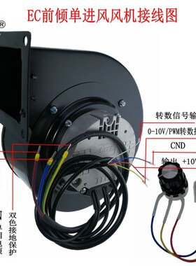 EC离心风机 空气净化器散热风扇F3P160-EC092-100无极调速风机