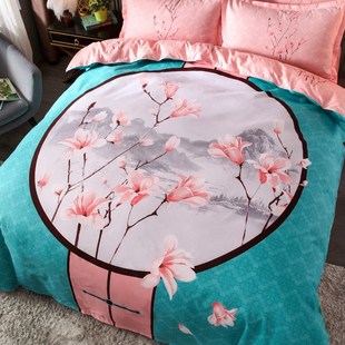 床上用品 大阪套件 冬四件套床单被套花磨毛卡通网红款