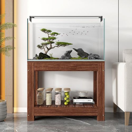 鱼缸架子实木鱼缸柜子底座松木草缸水族箱鱼缸底柜底架实木鱼缸架