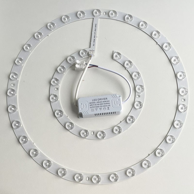 家用吸顶灯led方形灯芯片替换改造E光源三色变光灯盘圆形磁吸灯泡