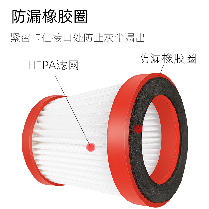 适配德尔玛手持无线吸尘器配件 VC01 过滤网过滤芯海帕过滤器HEPA