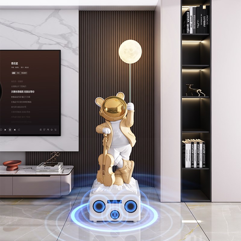 客厅装饰摆件太空人大型落地家庭K歌音箱电视柜沙发边乔迁轻奢品