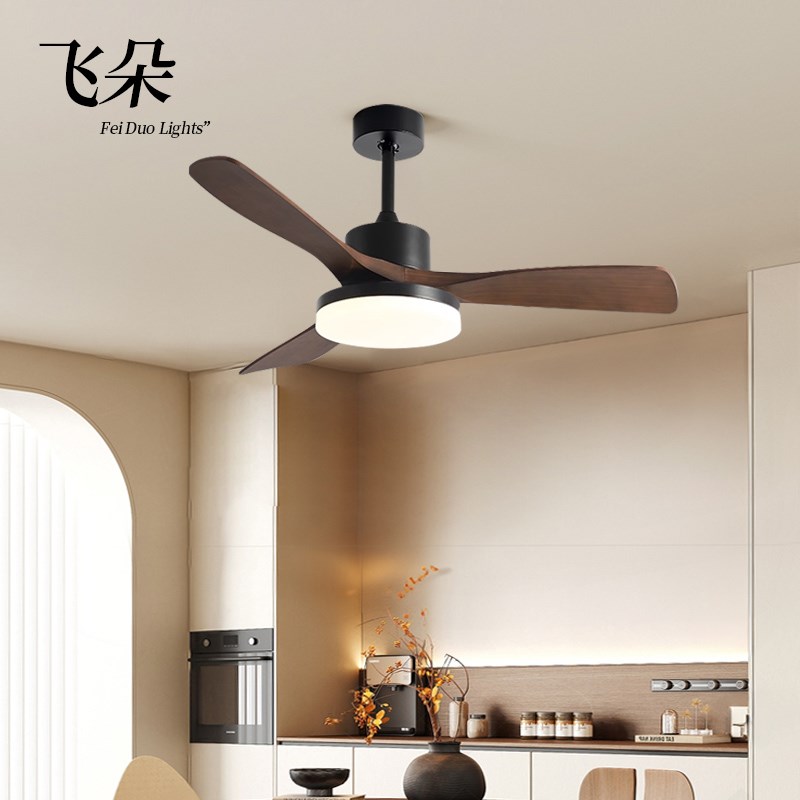 飞朵 法式中古风扇灯餐厅客厅家用D复古智能吊扇灯大风力卧室灯具