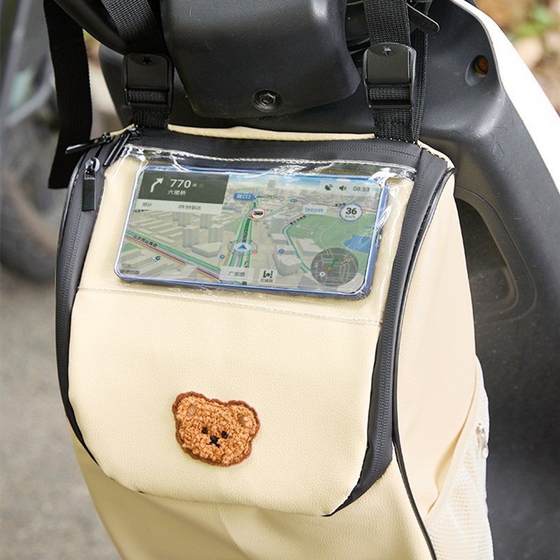 电动车防水挂包大容m量放头盔电瓶车前置物挂包手机充电器收纳挂