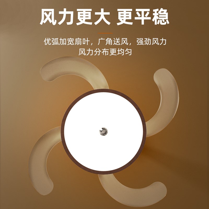 意菲意未来风中古风隐形护A眼风扇灯餐厅客厅卧室大风力吊扇