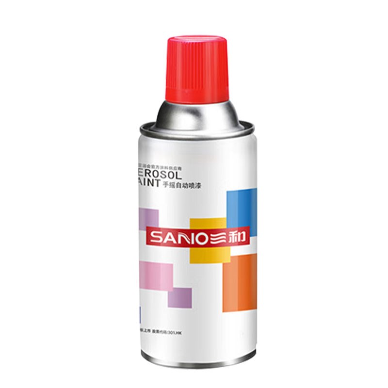 三和手摇自喷漆i哑光黑色高光银粉金属防锈漆汽车轮毂改色划痕修
