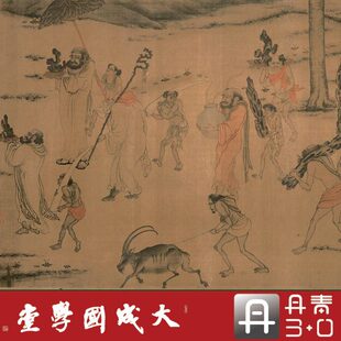 阎立本职贡图超精版 真正超清复制人物国画挂画临摹装饰画2021