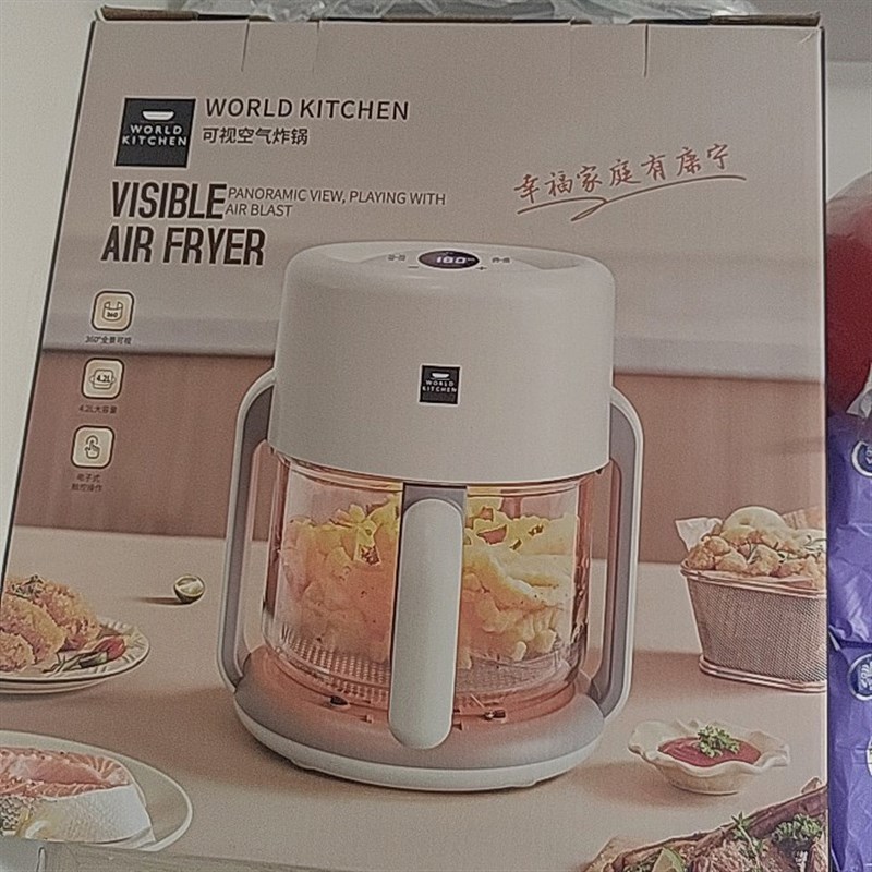 适配康宁空气炸锅WK-GJG4001/KZ玻璃内胆配件高硼硅抽屉4.2升碗