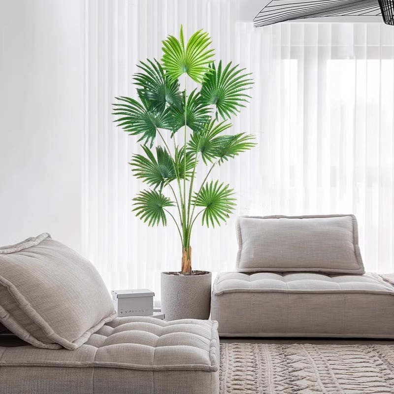 仿生绿植高端轻奢加州蒲葵盆栽客厅室内大型落地装饰扇葵摆件造景