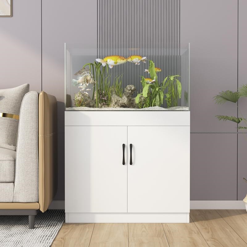 鱼缸柜底柜家用溪流鱼缸柜客厅水族箱承重底座周转箱鱼缸架子地柜