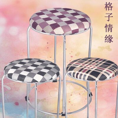 餐厅椅子 可重叠时尚圆凳档口叠凳彩色时尚圆凳铁圆凳子沙发圆凳