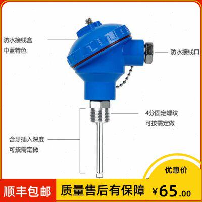 上海仪表 WZP2-236 双芯热电阻 pt100 Φ6*150mm -200~420℃ g1/2