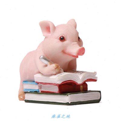 琢之华小猪摆件饰品励志拼博搬砖创意礼品家居车载礼物学生装饰