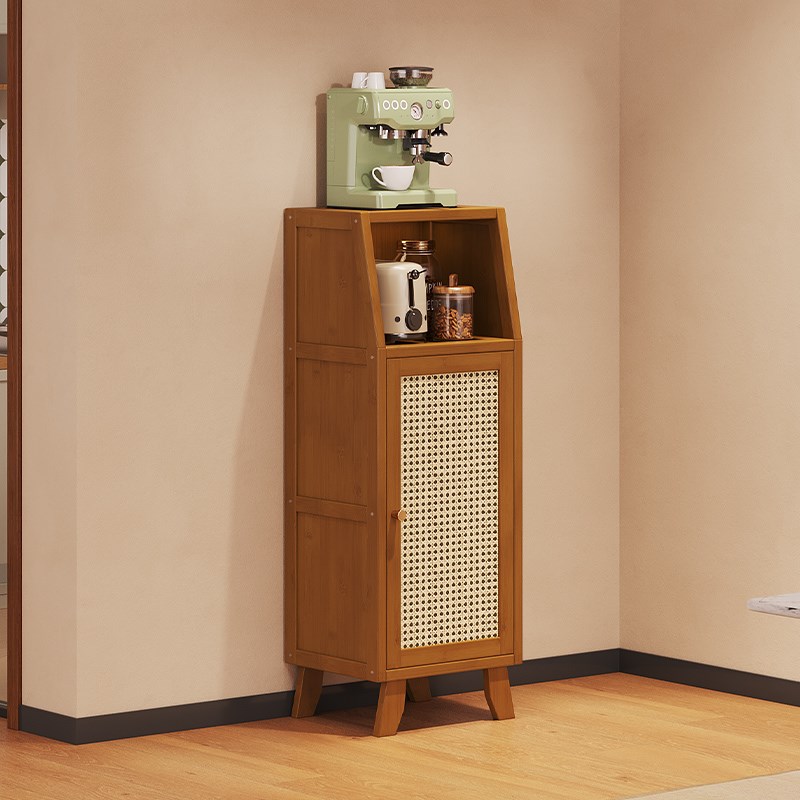中古风极窄小型餐边柜q厨房靠墙收纳一体置物架迷你咖啡机储物柜