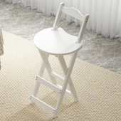 楠竹折叠椅简易餐椅靠背高脚凳客厅便携椅阳台休闲椅子家用吧台椅