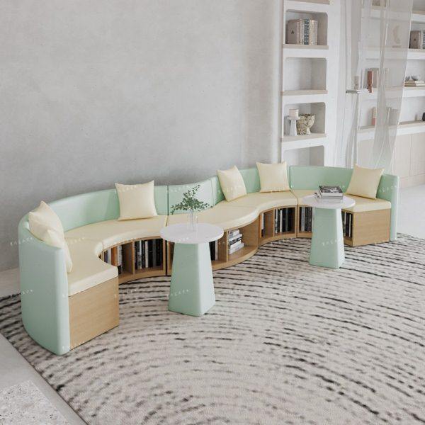 简约早教培训机构沙发学书架阅读区弧形储物s校创意收纳休息异形,商业/办公家具,商用休息区家具,淘宝优惠券,粉丝福利购,淘宝优惠卷