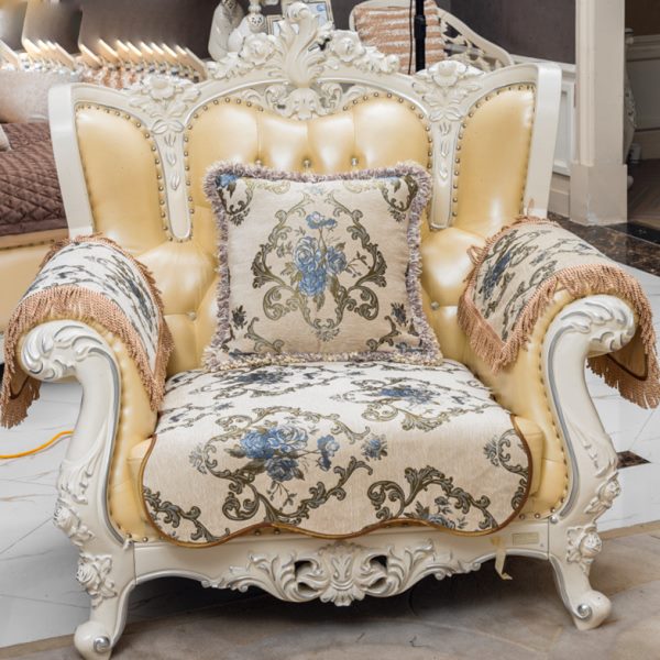 欧式沙发垫奢华皮沙发防滑布艺坐垫四季通用客厅123组合三件套