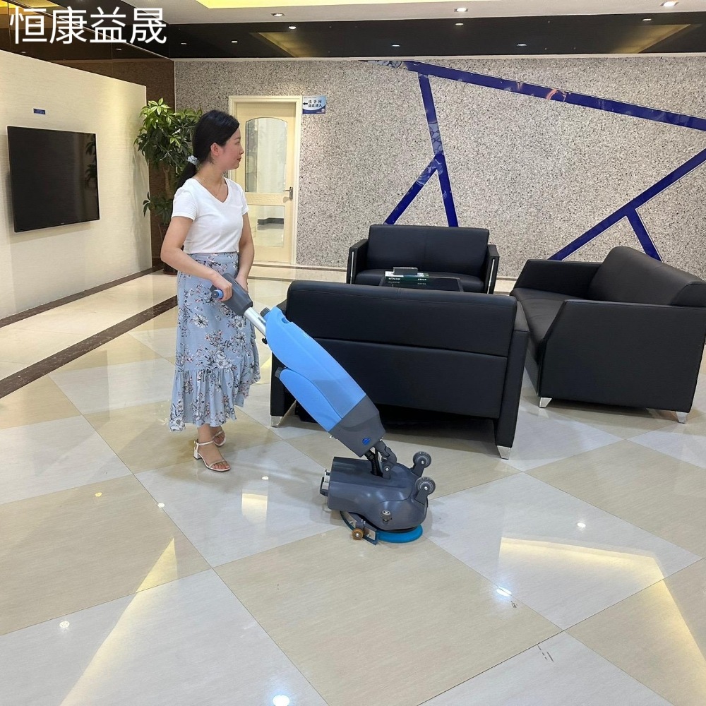 手推式小型洗地机商用家用酒店餐厅学校工厂工业拖地机吸拖一体机