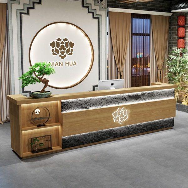 ll中式复古酒店收银台餐厅民宿接待台茶楼采耳足浴吧台柜台公司前,商业/办公家具,接待台,淘宝优惠券,粉丝福利购,淘宝优惠卷