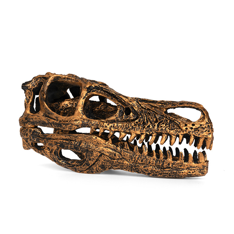 恐龙骷颅头摆件树脂骷髅头迅猛龙骷颅头模型骨架科普研究参考样本