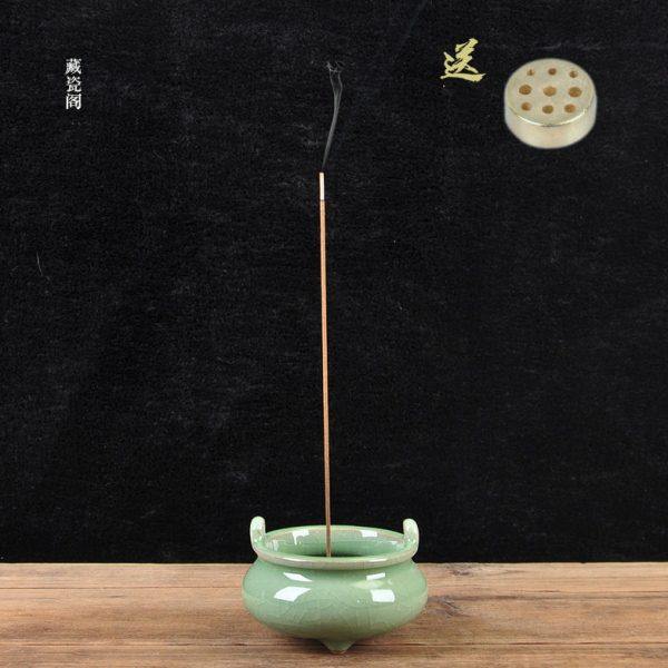 藏瓷阁 供奉香炉陶瓷家用室内檀香佛香焚香炉抄经小双耳炉线香插,家居饰品,香薰炉,淘宝优惠券,粉丝福利购,淘宝优惠卷