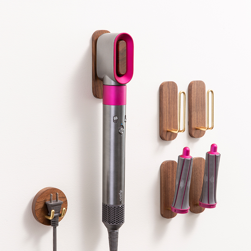 适用戴森卷发棒收纳架支架置物架壁挂G免打孔美发造型器吹风机挂