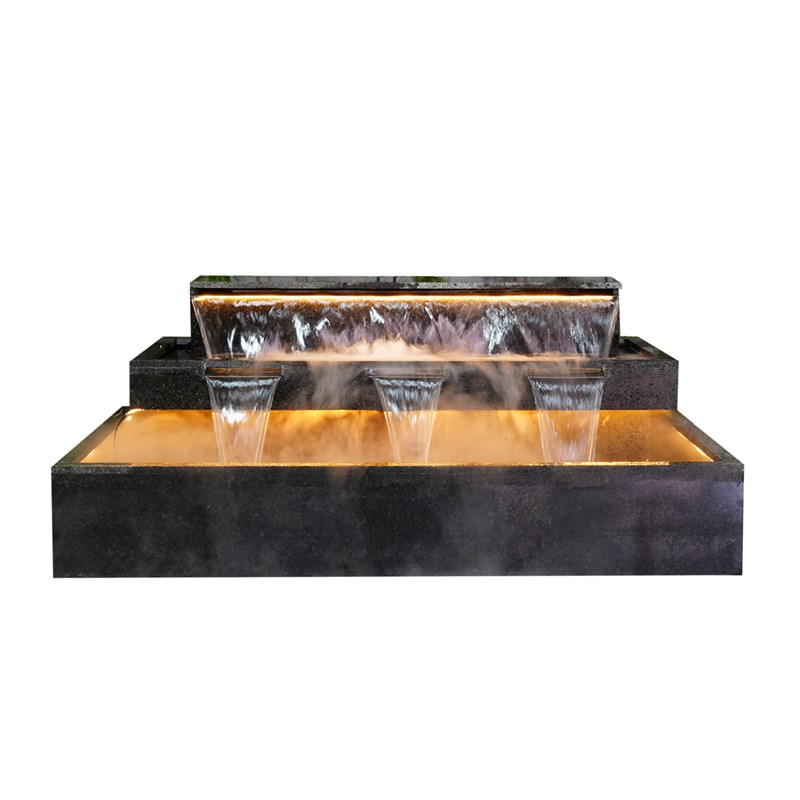 户外庭院石头g瀑布流水喷泉循环水景观阳台造景成品小水景室外鱼