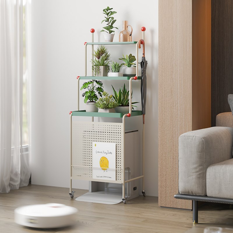 顾得石头扫地机j器人上方置物架带轮子科沃斯收纳柜追觅边几云鲸