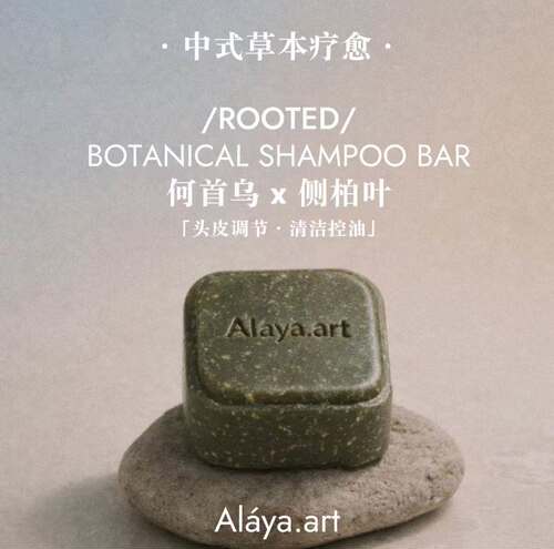 Aláya.art·植物草本洗发皂｜何首乌侧柏叶皂角生姜洗发手工皂