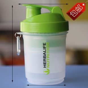 康宝莱牌多功能运动水杯400ml 摇摇杯 奶昔杯 健身水壶带粉盒片盒