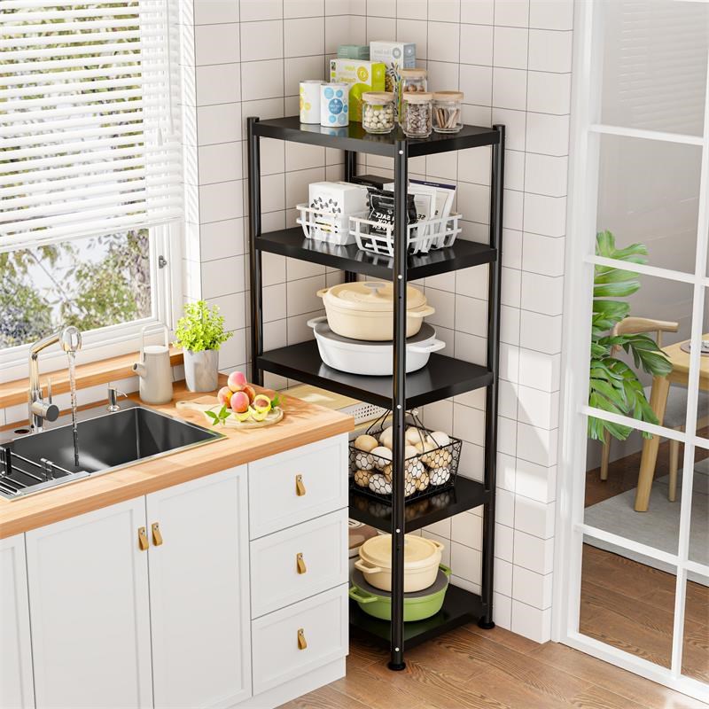 厨房置物架落地多层夹缝多功能窄款收纳层架烤箱R微波炉锅具置物