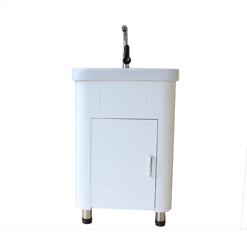 洗衣池阳台家用简约小户型陶瓷落地式洗衣盆洗衣柜组合一体柜小号