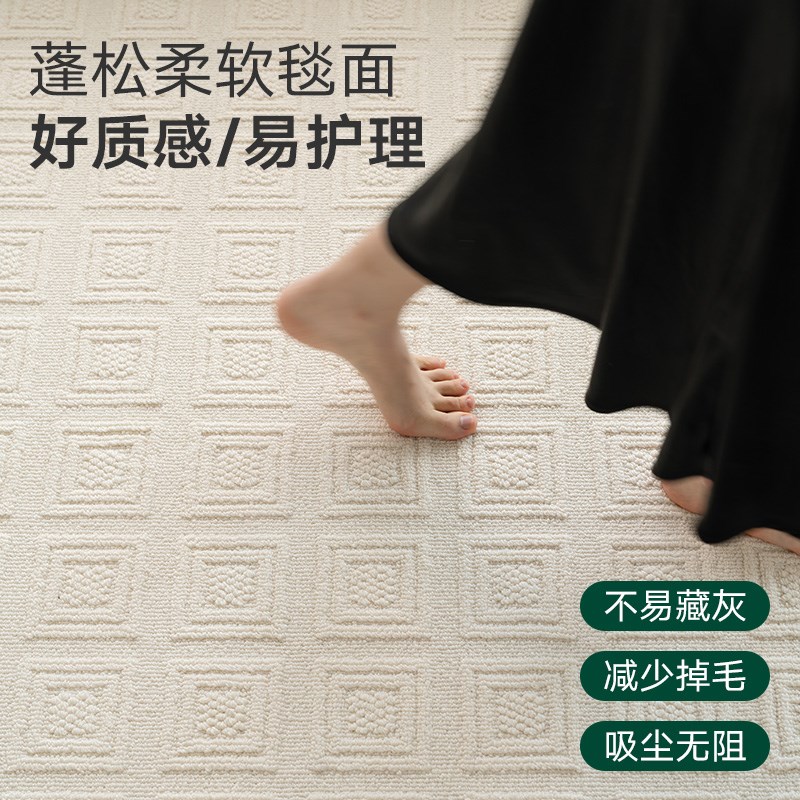 地毯客厅2024新款轻奢高级感沙发茶几地垫家用免洗可擦卧室床边毯