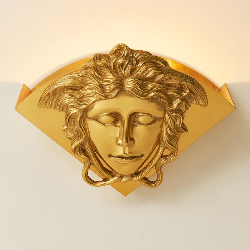 法式全铜壁灯欧式别墅奢华复古过道走廊玄关门厅灯饰古典脱蜡铜灯