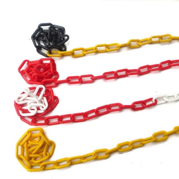 伏兴塑料警示链条塑料链条路锥链条隔离链条黄黑链条25米/包