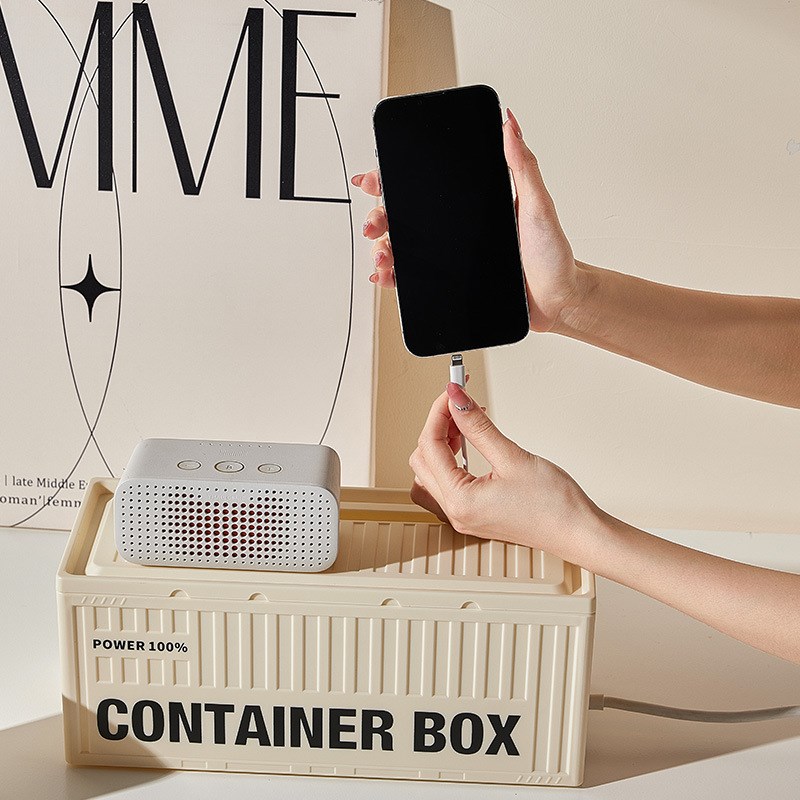 插排插线板收纳盒桌面电源线充电线插座整理神器排插集线器理线盒