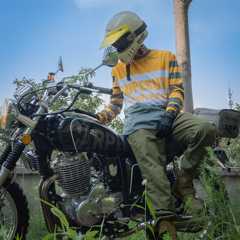 长路计划复古摩托车骑行服速干衣