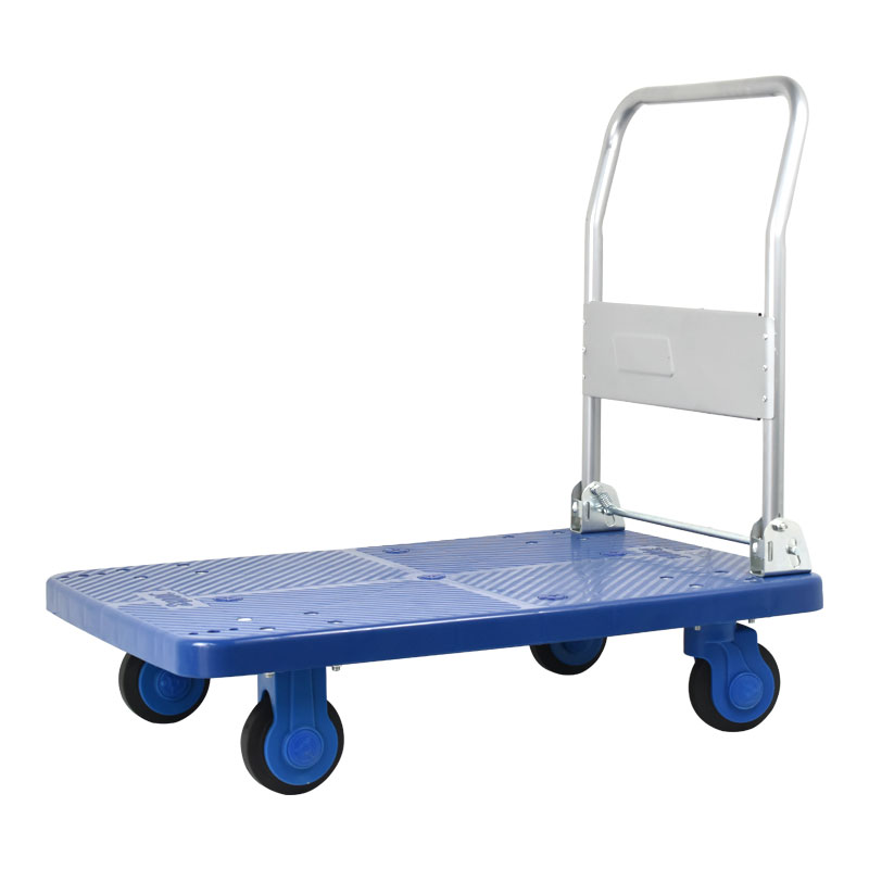 小推车平板车拉货便n携折叠拉车静音手推车推货拖车家用板车搬货