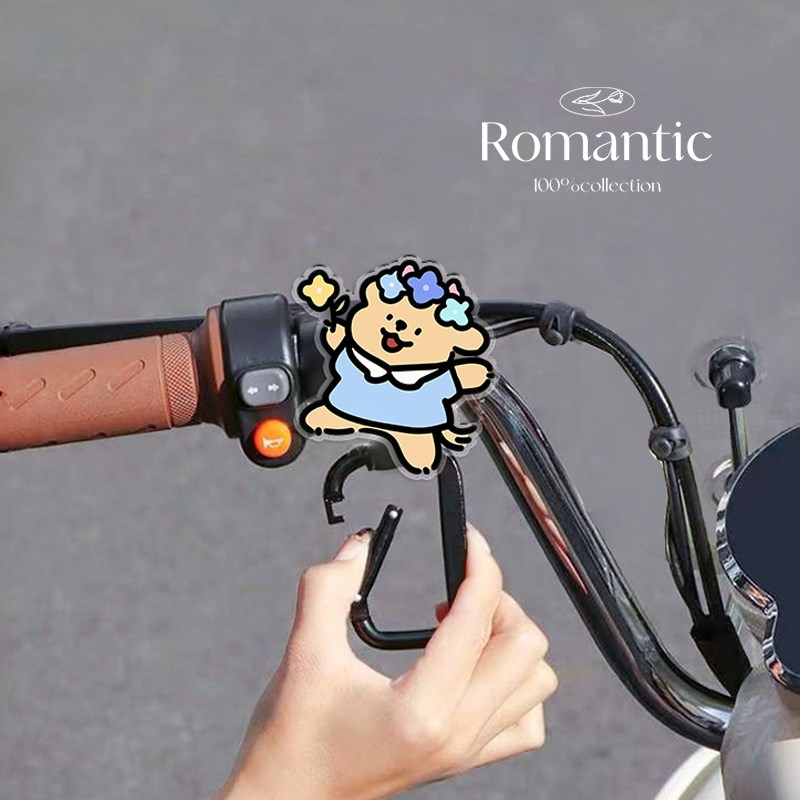 送花小狗电动车挂钩前置通用婴儿推车电瓶车挂物钩摩托车置物神器