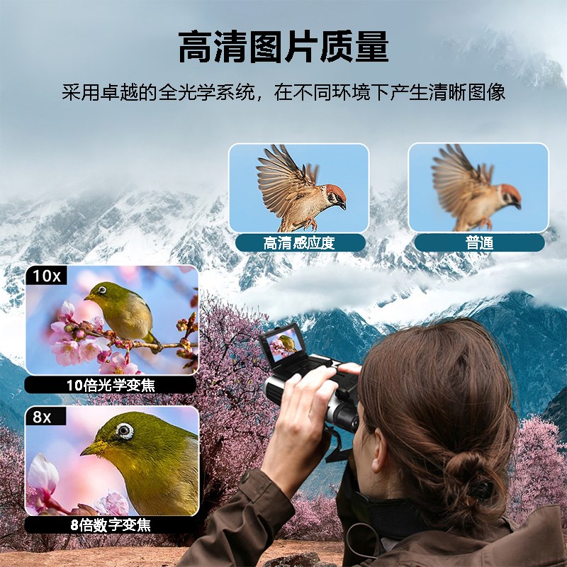 数码摄像望远镜可录像可拍照高倍高清夜视非红外演唱会摄像机