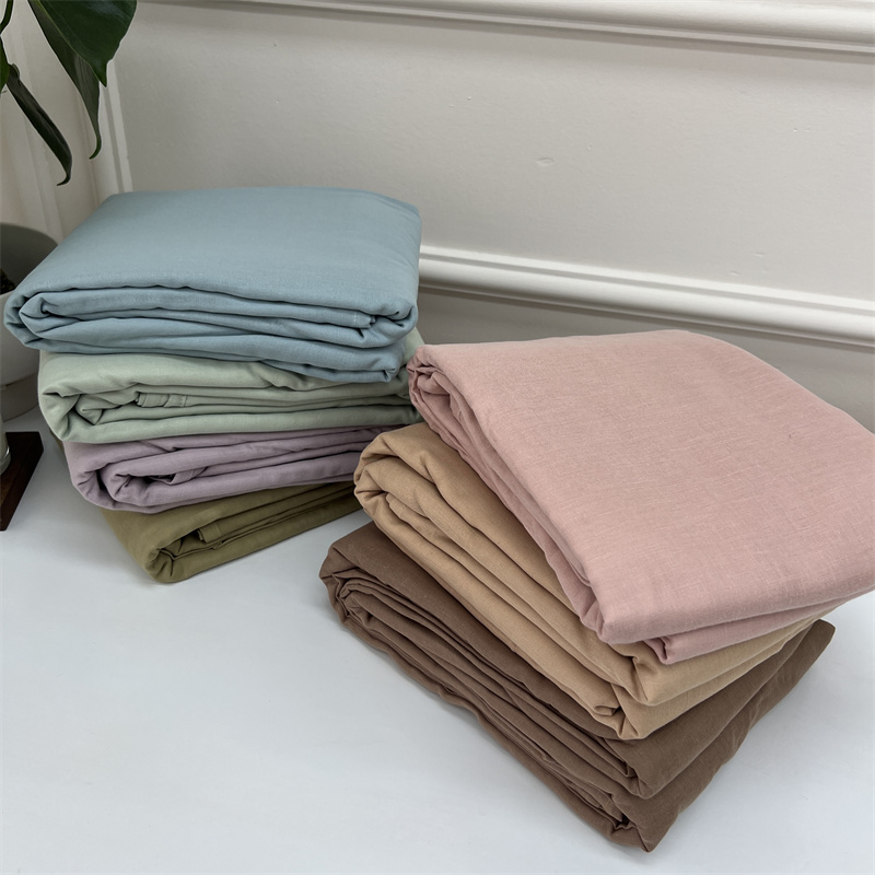 A类全棉双层纱床单单件245*250纯色柔软裸睡双人W大床棉纱被单