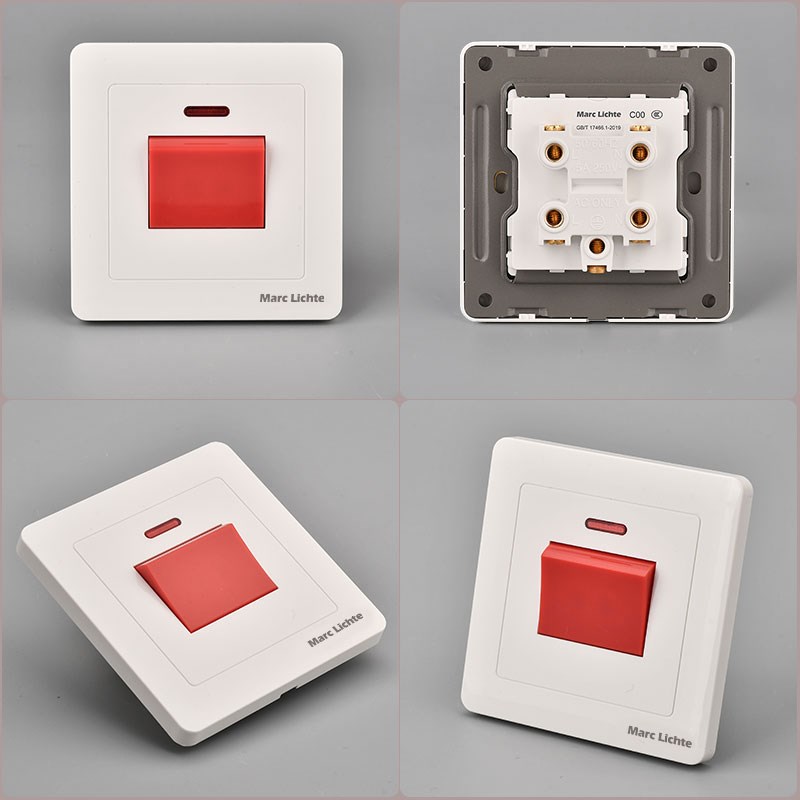 86型暗装大功率开关45A面板带指示灯大电流空调电热水器曲架开关