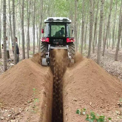 大型链条开沟机工程管道水泥沥青路挖沟机农用链式开槽机刨沟机